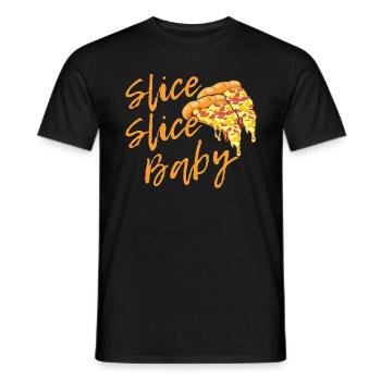 Pizza Pizza Pizza Pizza Pizza Pizza Pizza Pizza - T-shirt uomo - nero - Fronte - AI Model Male 178 light (178cm)
