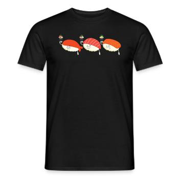 Sushi pirates - Men's T-Shirt - black - Front - AI Model Male 178 light (178cm)