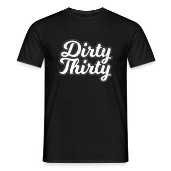 Trente sales! Cadeau pour le 30e anniversaire - T-shirt homme - noir - Devant - AI Model Male 178 light (178cm)