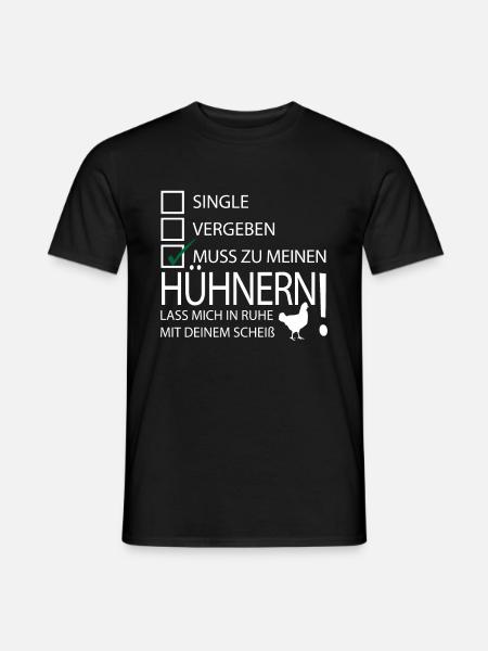 Huhn Lustig Spruch Geschenkidee Bauer Hühner - Männer T-Shirt - Schwarz