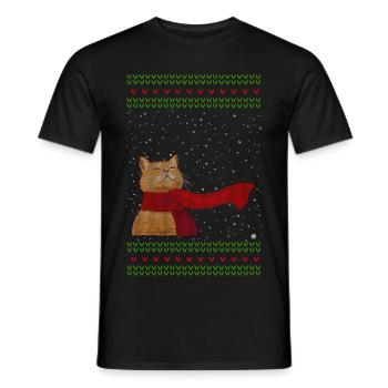 Strickmieze 2 - Männer T-Shirt - Schwarz - Vorne - AI Model Male 178 light (178cm)