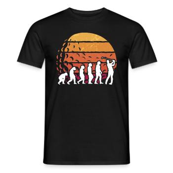 Golf Evolution From Monkey To Men BBall Lovers - Männer T-Shirt - Schwarz - Vorne - AI Model Male 178 light (178cm)