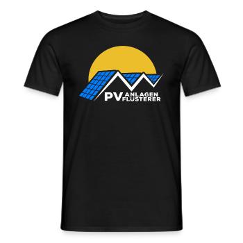 Photovoltaik - Solarenergie - PV Anlagen Flüsterer - Männer T-Shirt - Schwarz - Vorne - AI Model Male 178 light (178cm)