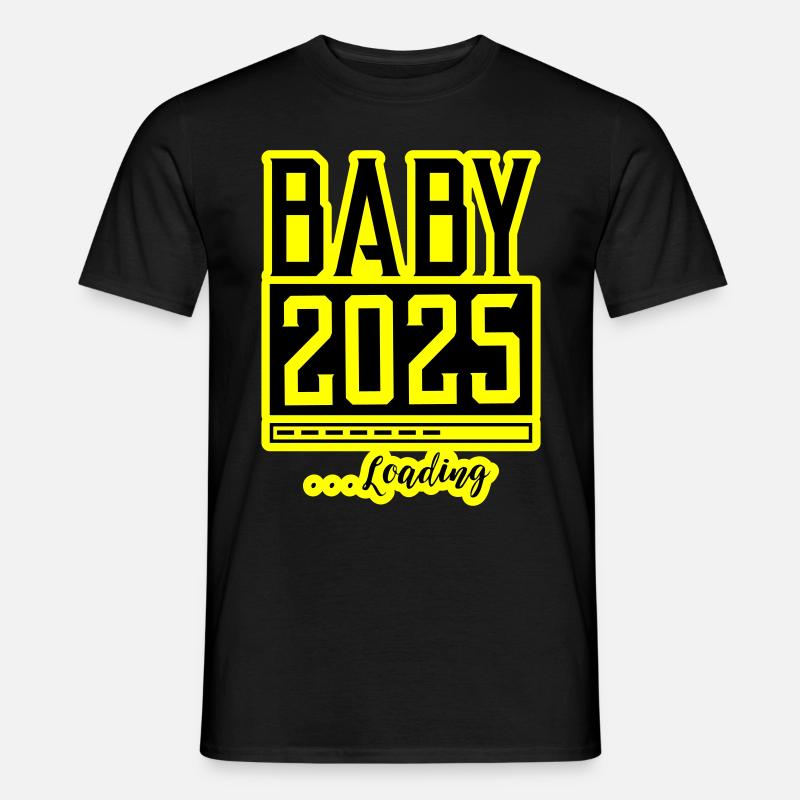 Baby 2025 Loading Babyshower - Männer T-Shirt - Schwarz