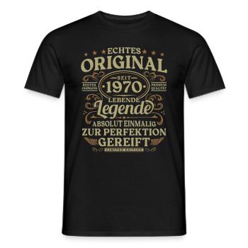 Original seit 1970 Jahrgang Geburtstag Geschenk - Männer T-Shirt - Schwarz - Vorne - AI Model Male 178 light (178cm)
