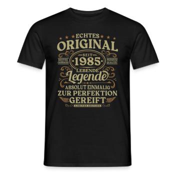 Original seit 1985 Jahrgang Geburtstag Geschenk - Männer T-Shirt - Schwarz - Vorne - AI Model Male 178 light (178cm)