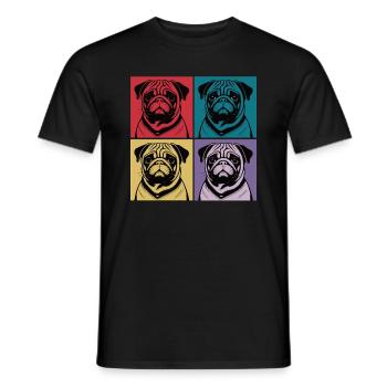 Carlin Pop Art - T-shirt homme - noir - Devant - AI Model Male 178 light (178cm)