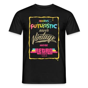 ALWAYS FUTURISTIC - Männer T-Shirt - Schwarz - Vorne - AI Model Male 178 light (178cm)