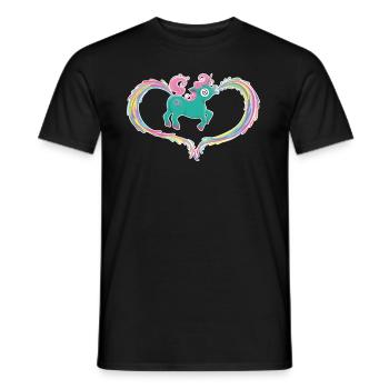 Unicorn - Men's T-Shirt - black - Front - AI Model Male 178 light (178cm)