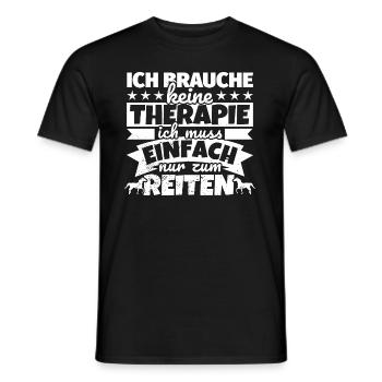 Reiten Pferde lustig Reitsport - Männer T-Shirt - Schwarz - Vorne - AI Model Male 178 light (178cm)