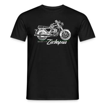 MZ - TS - 250/1 DDR- Made in Zschopau - Männer T-Shirt - Schwarz - Vorne - AI Model Male 178 light (178cm)