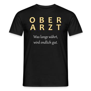 Oberarzt Beförderung Arzt - Männer T-Shirt - Schwarz - Vorne - AI Model Male 178 light (178cm)