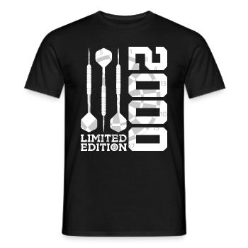 LIMITED EDITION 2000 DARTS 26TH BIRTHDAY - Men's T-Shirt - black - Front - AI Model Male 178 light (178cm)