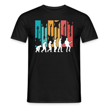 Human Evolution Guitar Band Retro Vintage - T-shirt homme - noir - Devant - AI Model Male 178 light (178cm)