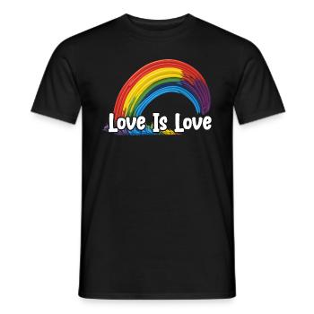 Prideful Skies LGBTQ gay pride Rainbow Love - Männer T-Shirt - Schwarz - Vorne - AI Model Male 178 light (178cm)