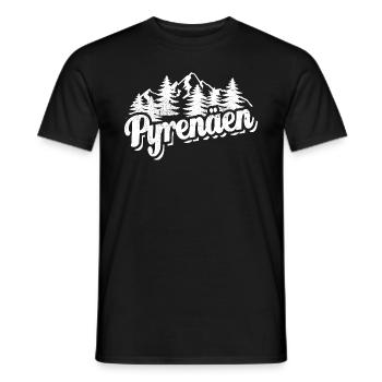 Pyrenäen - Wald und Berge Wandern Erholung - Männer T-Shirt - Schwarz - Vorne - AI Model Male 178 light (178cm)
