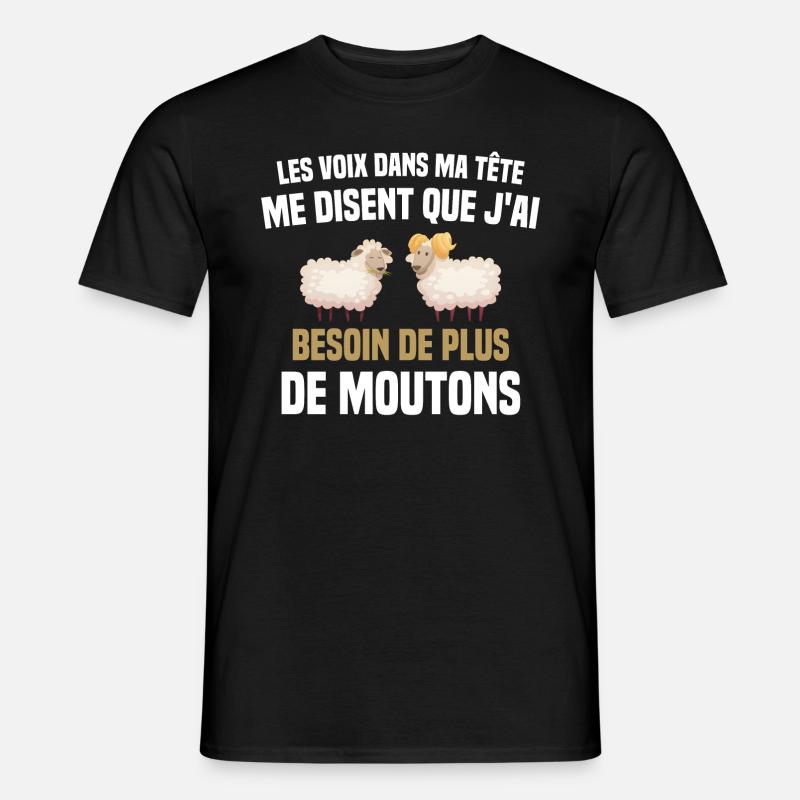 Sheep Sheep Peasant Shepherd - Men's T-Shirt - black