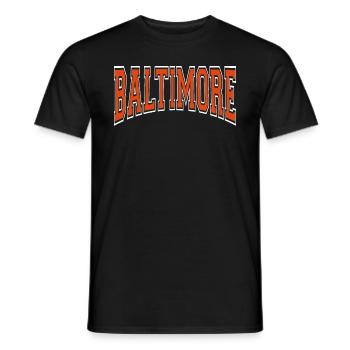Baltimore - Men's T-Shirt - black - Front - AI Model Male 178 light (178cm)