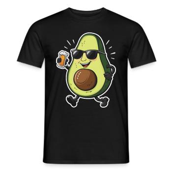 Avocado Bier - Männer T-Shirt - Schwarz - Vorne - AI Model Male 178 light (178cm)