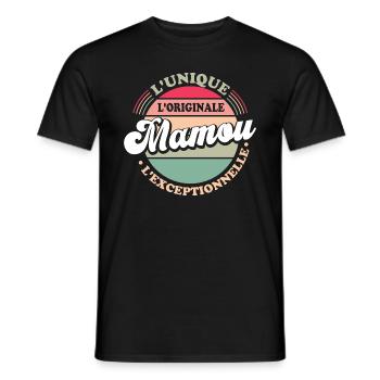 L'unique L'originale Mamou L'exceptionnelle Cadeau - T-shirt homme - noir - Devant - AI Model Male 178 light (178cm)