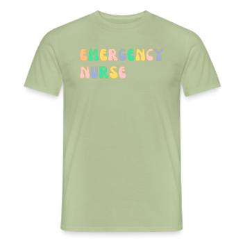 Emergency Nurse - Men's T-Shirt - sage - Front - AI Model Male 178 light (178cm)