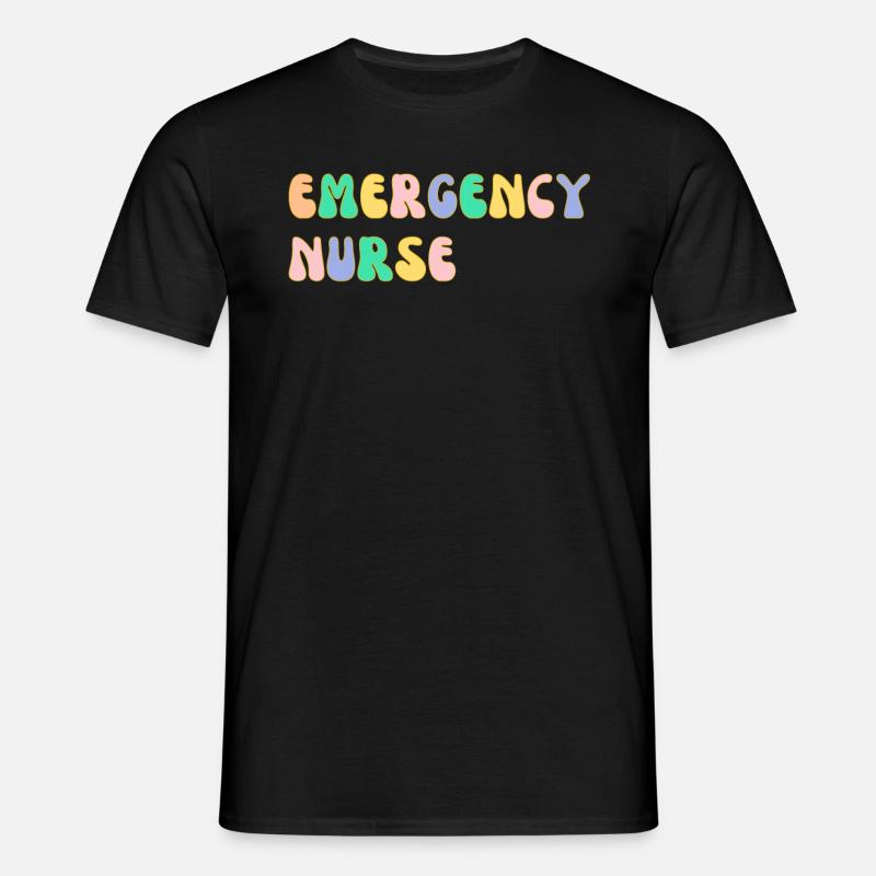 Notfall-Krankenschwester - Männer T-Shirt - Schwarz