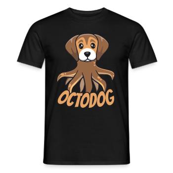 Octodog Octopus Chien Mignon Animal de compagnie - T-shirt homme - noir - Devant - AI Model Male 178 light (178cm)