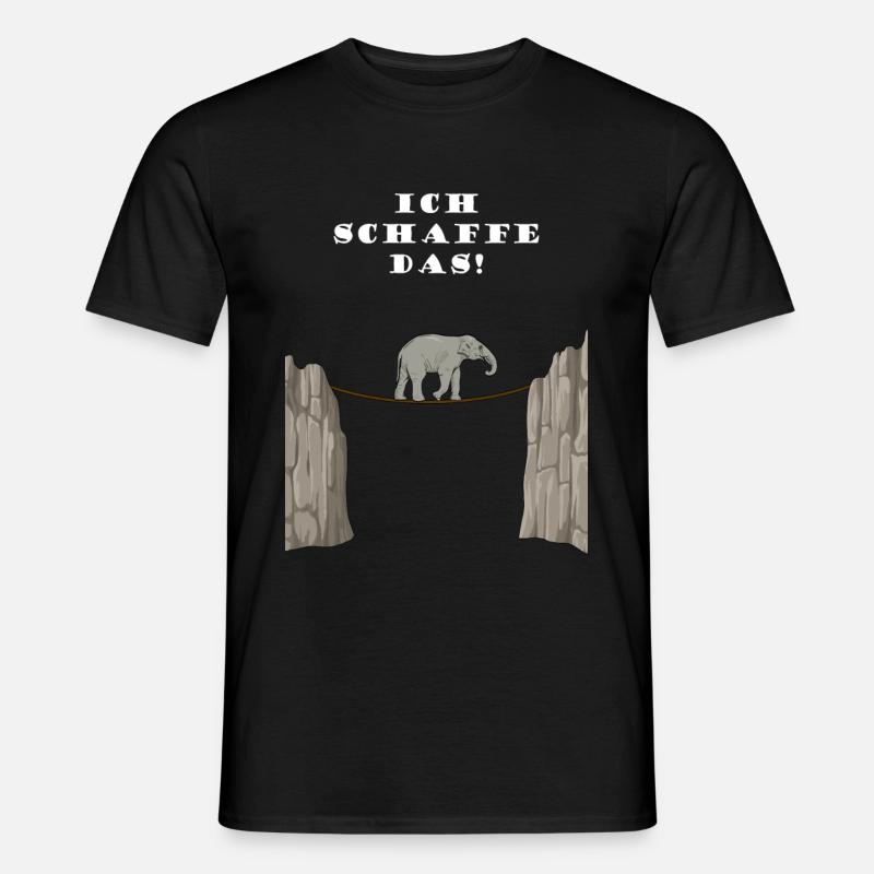 Ich schaffe das - Männer T-Shirt - Schwarz