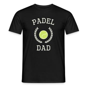 Padel Padelspieler Papa Padelsport Padelcourt - Männer T-Shirt - Schwarz - Vorne - AI Model Male 178 light (178cm)