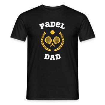 Joueur de Padel Athlète Papa Sport Padel Papa - T-shirt homme - noir - Devant - AI Model Male 178 light (178cm)