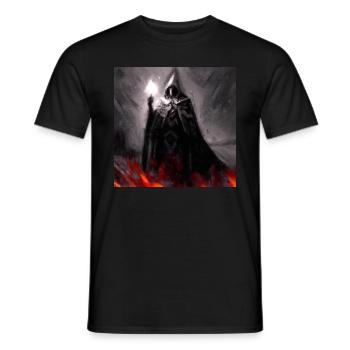 Eine dunkle mystische Gestalt 4 - Männer T-Shirt - Schwarz - Vorne - AI Model Male 178 light (178cm)