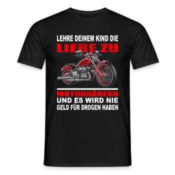Love Kind motorcycle Motorrad Liebe - Männer T-Shirt - Schwarz - Vorne - AI Model Male 178 light (178cm)