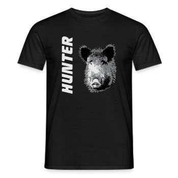 Sanglier - Chasseur - Sanglier - Chasseur - T-shirt homme - noir - Devant - AI Model Male 178 light (178cm)