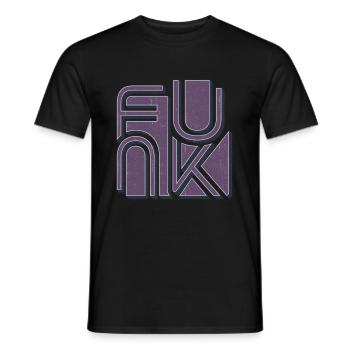 Funk retro - Men's T-Shirt - black - Front - AI Model Male 178 light (178cm)