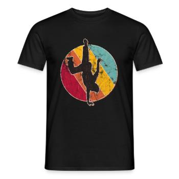 Breakdance b-boy gift - Men's T-Shirt - black - Front - AI Model Male 178 light (178cm)