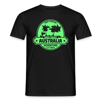 Australien - Surfen - Männer T-Shirt - Schwarz - Vorne - AI Model Male 178 light (178cm)