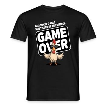 Lustiges Hühnchen Spiel über Spiel vorbei - Männer T-Shirt - Schwarz - Vorne - AI Model Male 178 light (178cm)