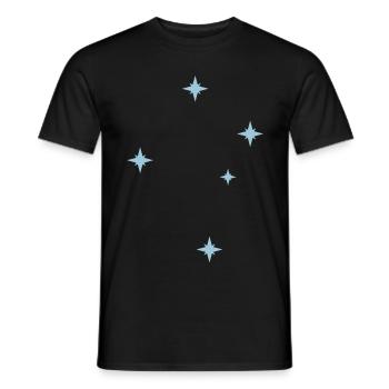 Cruz del sur α β γ δ ε - Männer T-Shirt - Schwarz - Vorne - AI Model Male 178 light (178cm)