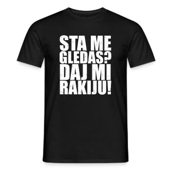 Sta me gledas daj mi rakuju Jebote Balkan Jugo - Männer T-Shirt - Schwarz - Vorne - AI Model Male 178 light (178cm)