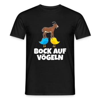 Bock auf Vögeln Sex Anmachspruch versaut Single - Männer T-Shirt - Schwarz - Vorne - AI Model Male 178 light (178cm)