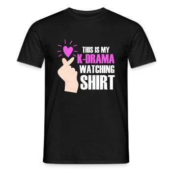 K-Drama Addict KDrama Südkorea Korean Asian - Männer T-Shirt - Schwarz - Vorne - AI Model Male 178 light (178cm)