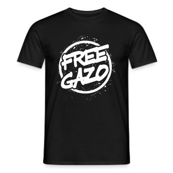 Free Gazo Rapper Haft Rap Hamburg Gangster Knast - Männer T-Shirt - Schwarz - Vorne - AI Model Male 178 light (178cm)