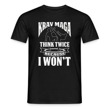 Krava Maga Kämpfer Kämpferin Selbstverteidigung - Männer T-Shirt - Schwarz - Vorne - AI Model Male 178 light (178cm)