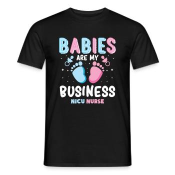 Nicu infirmière conseils bébé infirmière bébé sage-femme - T-shirt homme - noir - Devant - AI Model Male 178 light (178cm)