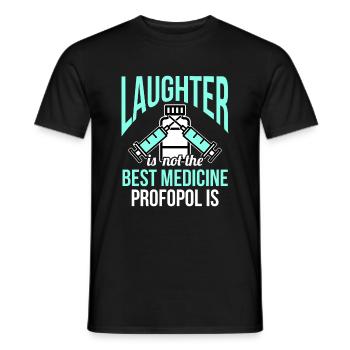 Propofol anesthesia anesthesiology anesthetist - Men's T-Shirt - black - Front - AI Model Male 178 light (178cm)