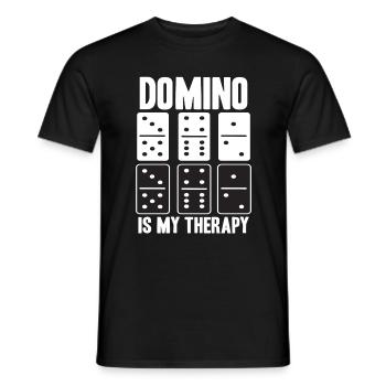 Domino Dominos Spiel Spielen Dominostein Spieler - Männer T-Shirt - Schwarz - Vorne - AI Model Male 178 light (178cm)