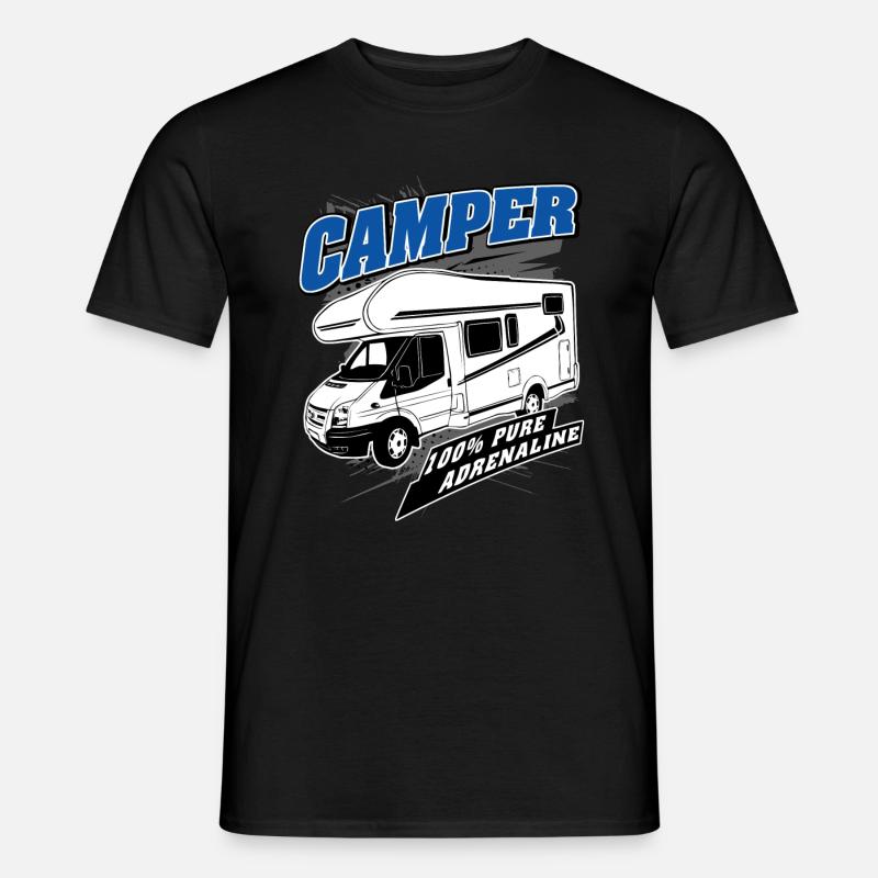 Wohnmobil - Caravan - Camping - Camper - Männer T-Shirt - Schwarz