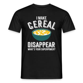 Cereals Cornflakes Breakfast Cerialien Cereal Food - Men's T-Shirt - black - Front - AI Model Male 178 light (178cm)