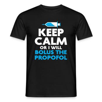 Propofol anästhesie anästhesiologie anästhesist - Männer T-Shirt - Schwarz - Vorne - AI Model Male 178 light (178cm)