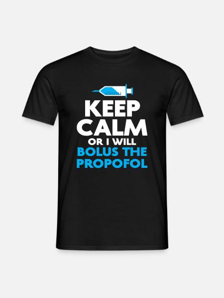 Anestezjolog znieczulenia propofolu - T-shirt męski - czarny